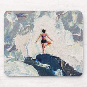 Mousepad Arte do Yoga: Beleza Equilibrada (Pintura a Óleo N