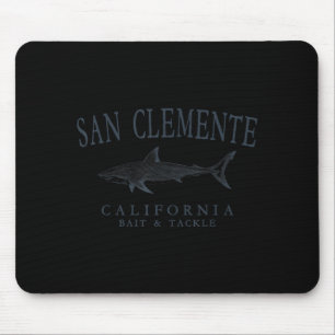 Mousepad Arte em ardósia de tubarão vintage de San Clemente