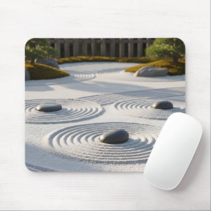 Mousepad Arte em Areia de Jardim Zen Japonês Meditação