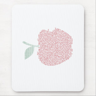 Mousepad Arte em nuvem de Apple Word