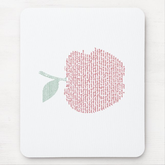 Mousepad Arte em nuvem de Apple Word (Frente)