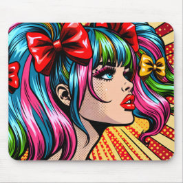 Mousepad Arte em quadrinhos de Pop bonito Colorida Ai Art