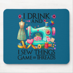 Mousepad Arte engraçada de colchas para mulheres amantes de