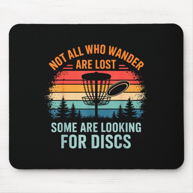 Mousepad Arte engraçada de golfe de disco para homens e mul (Frente)