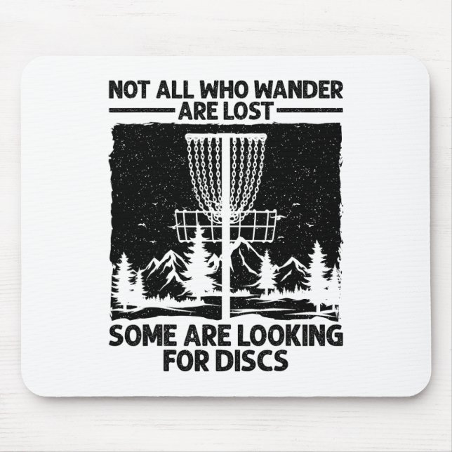 Mousepad Arte engraçada de golfe de disco para homens e mul (Frente)