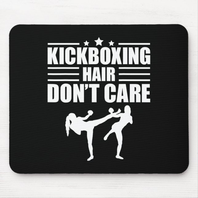 Mousepad Arte engraçada de Kickboxing para homens e mulhere (Frente)