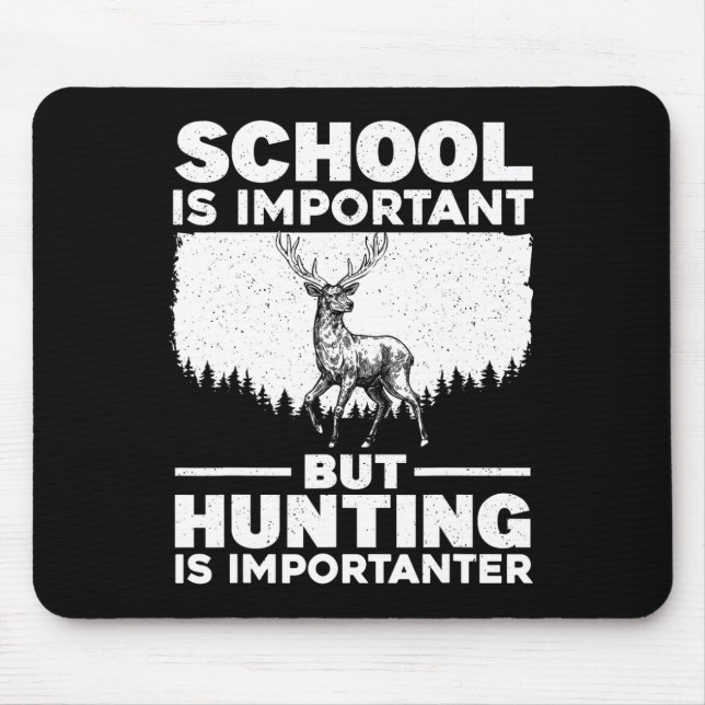 Mousepad Arte Engraçada Para Rapazes Deer Hunter Wildlif (Frente)