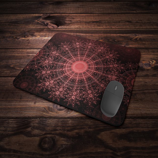 Mousepad Arte espumante de espuma no vermelho claro (Criador carregado)