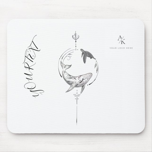 Mousepad Arte Estético com Nome Personalizado (Frente)