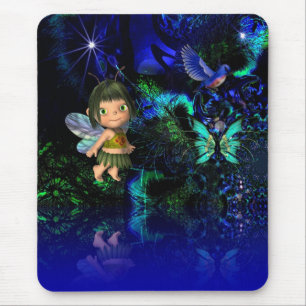 Mousepad Arte Fantasia Garota Anjo Estrela