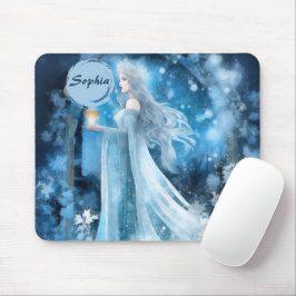 Mousepad Arte Fantástica da Rainha da Neve - Deusa Mística