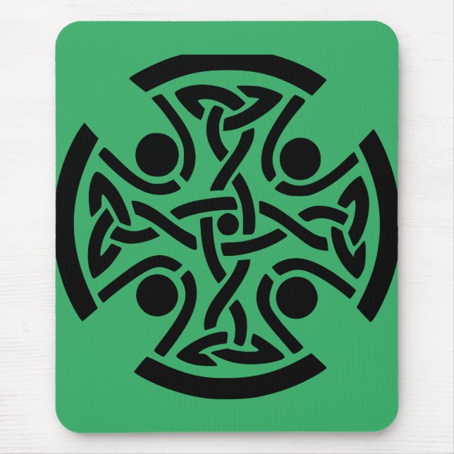 Mousepad Arte Fina de Cruz Celta Antiga com Entrelaçamento (Frente)