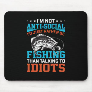 Mousepad Arte Fisher Eu Só Preferencialmente A Pescar