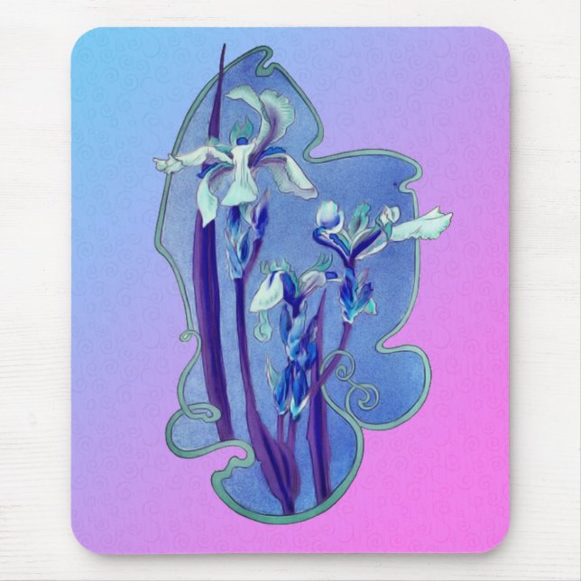 Mousepad Arte Flor Iris (Frente)