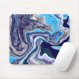 Mousepad Arte Fluida Marble Azul