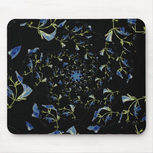Mousepad Arte fractal de Blue e Black Sage (Frente)