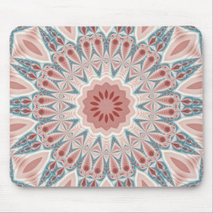 Mousepad Arte Fractal do Caleidoscópio Moderno em greve