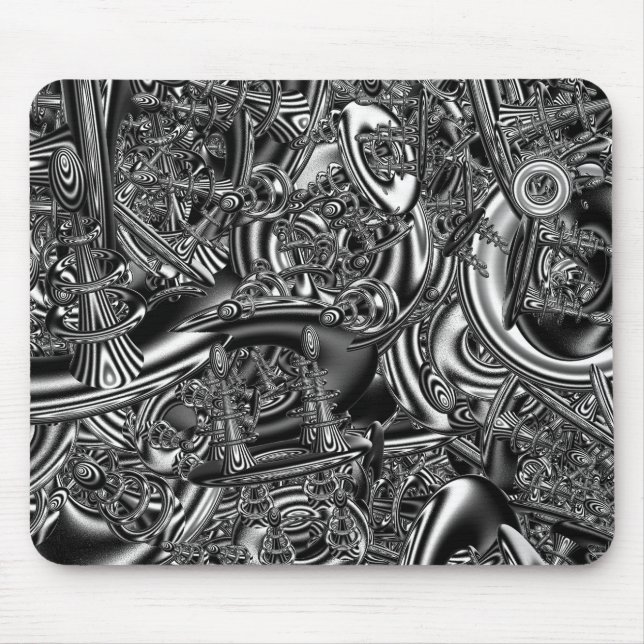 Mousepad Arte fractal Sci fi (Frente)