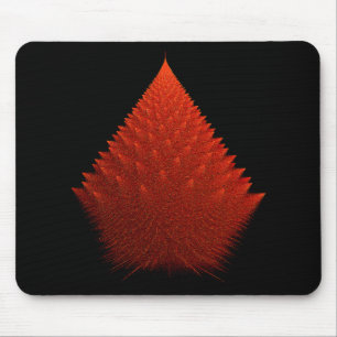 Mousepad Arte Fractal Script Incendia Vermelho