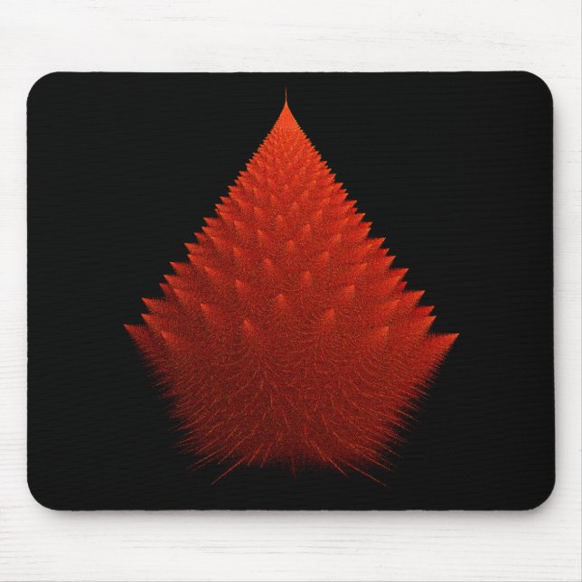 Mousepad Arte Fractal Script Incendia Vermelho (Frente)
