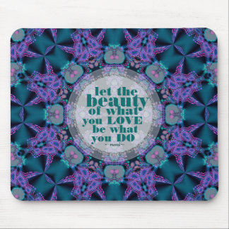Mousepad Arte GeoFractal Teal+Roxo