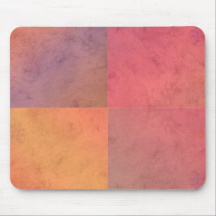 Mousepad Arte Geométrica em Aquarela Vermelho Rosa Laranja