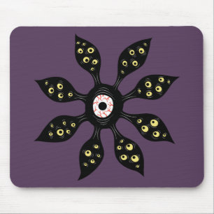 Mousepad Arte gótico estranha assustador do monstro do olh