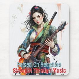 Mousepad Arte Guitarista Costeira do Arco-Íris Personalizad