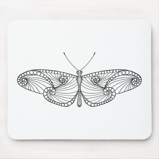 Mousepad Arte inspirada da borboleta (Frente)