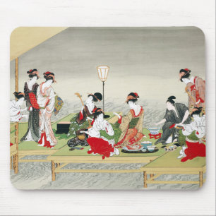 Mousepad Arte Japonesa Antiga Gravura Utagawa Toyohiro