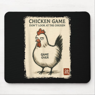 Mousepad Arte Japonesa Engraçada Camisa Gráfica de Frango p