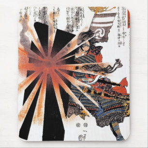 Mousepad Arte japonesa legal de Sun empolando do guerreiro