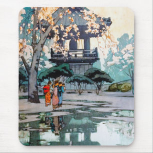 Mousepad Arte japonesa oriental legal do santuário de