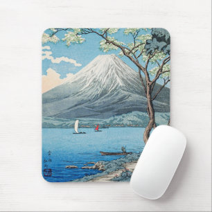 Mousepad Arte Japonesa Vintage do Monte Fuji e do Lago Yama