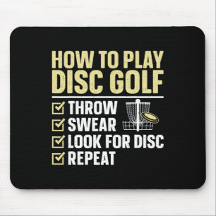 Mousepad Arte Legal de Golfe de Disco para Homens Mulheres 