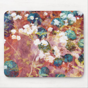 Mousepad Arte Legal e moderna do padrão de flor romântico