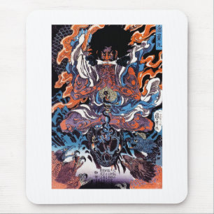 Mousepad Arte legendária japonesa oriental legal do