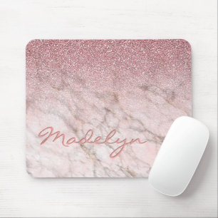 Mousepad Arte Marmoreada Com Cinza Rosa Mogeada Molhada Com