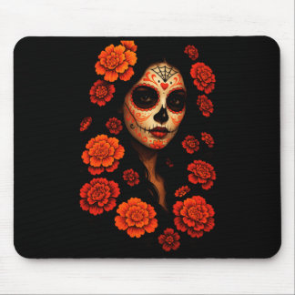 Mousepad Arte Mexicano de Crânio de Açúcar - La Catrina Mas