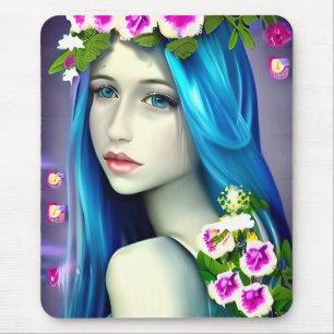 Mousepad Arte Mística Bela Fada Azul