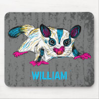 Arte Moderna Personalizada Colorida Sugar Glider