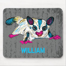 Mousepad Arte Moderna Personalizada Colorida Sugar Glider