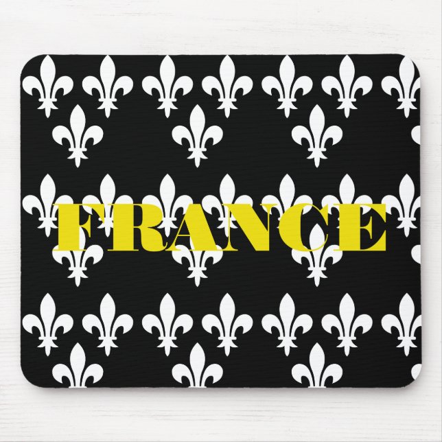 Mousepad Arte Monocromática de Impressão Heráldica da Franç (Frente)