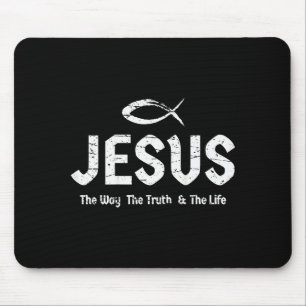 Mousepad (arte no verso) Bíblia João 14_6 Jesus Caminho Ver