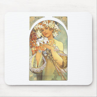 Mousepad Arte Nouveau - Alphonse Mucha "flor "