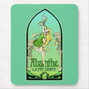 Mousepad Arte Nouveau do absinto
