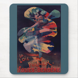 Mousepad Arte Nova Vintage, Loie Fuller no Folies Bergere