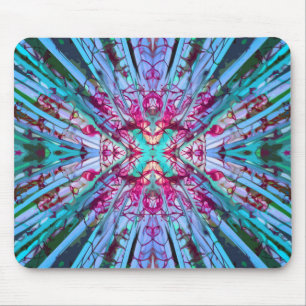 Mousepad Arte Op Yucca em Turquesa