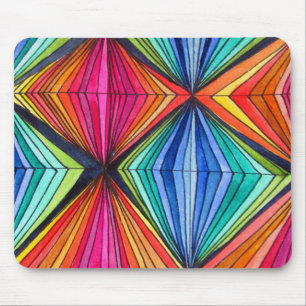 Mousepad Arte Óptica Geométrica do Arco-Íris