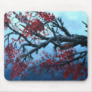 Mousepad arte oriental da árvore japonesa da flor da flor